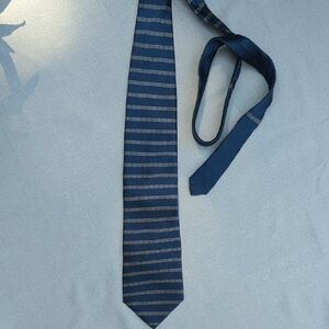 Striped Blue and Gray Men's Tie